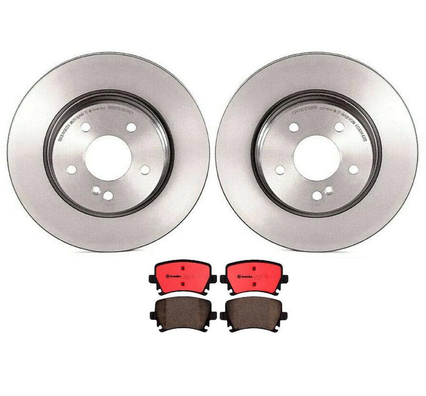 Audi Brembo Brake Kit - Pads and Rotors Rear (288mm) (Ceramic) 8E0698451J - Brembo 1534474KIT